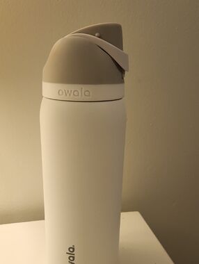 Owala White & Taupe Stainless Water Bottle
